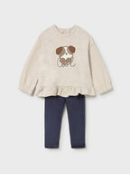 Completo leggings pullover Bimba Blu 2738/29 corredino e abbigliamento neonato | NANU' BABY