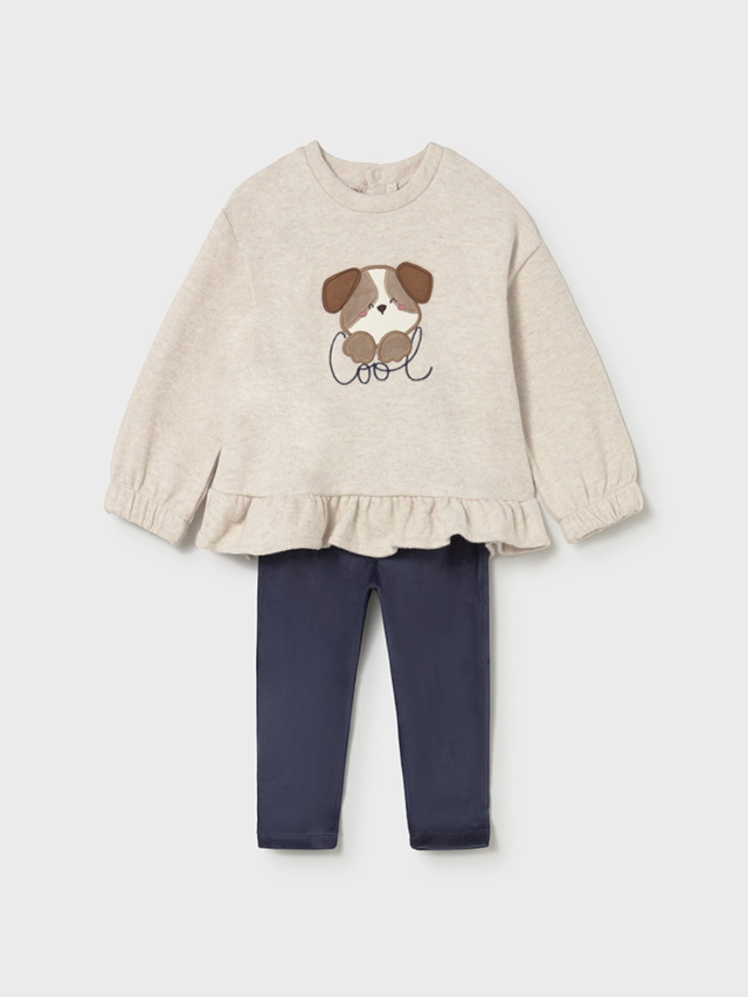 Completo leggings pullover Bimba Blu 2738/29 corredino e abbigliamento neonato | NANU' BABY
