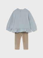 Completo leggings pullover Bimba Grigio 2738/27 corredino e abbigliamento neonato | NANU' BABY