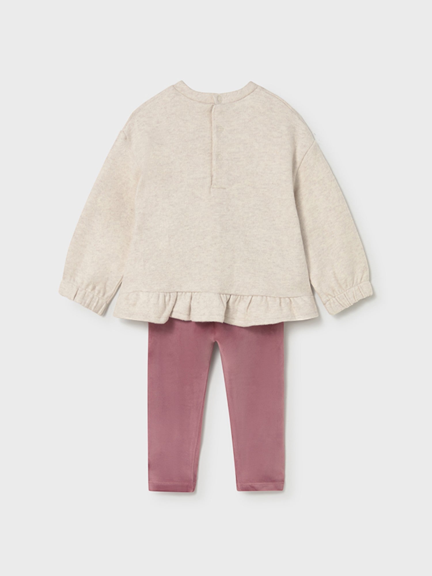 Completo leggings pullover Bimba Rosa 2738/28 corredino e abbigliamento neonato | NANU' BABY