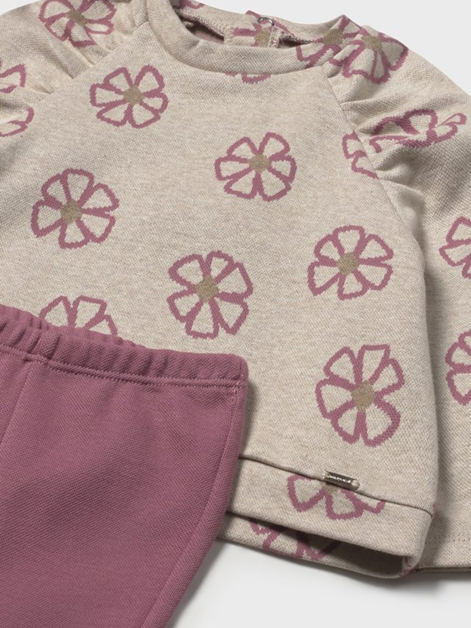 Completo leggings pullover Bimba Rosa 2742/49 corredino e abbigliamento neonato | NANU' BABY