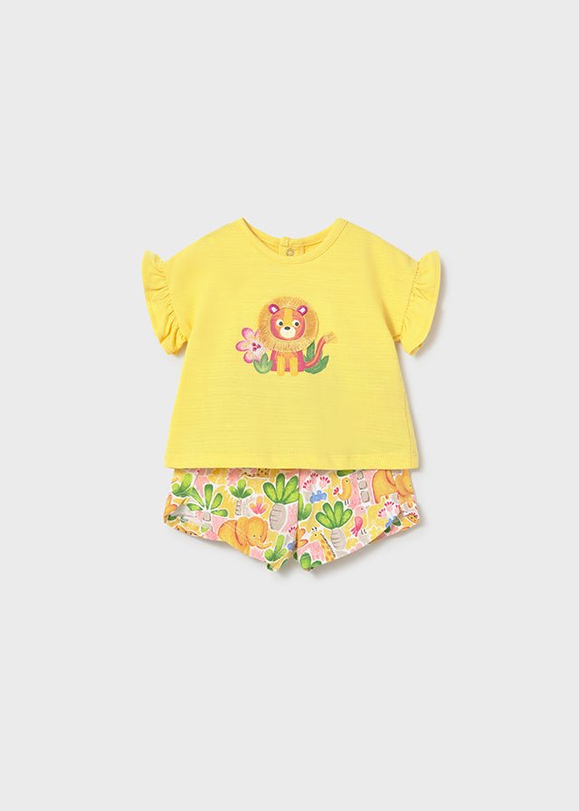 Completo Maglia Pantaloncino Giallo 1291/44 corredino e abbigliamento neonato | NANU' BABY