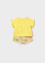 Completo Maglia Pantaloncino Giallo 1291/44 corredino e abbigliamento neonato | NANU' BABY