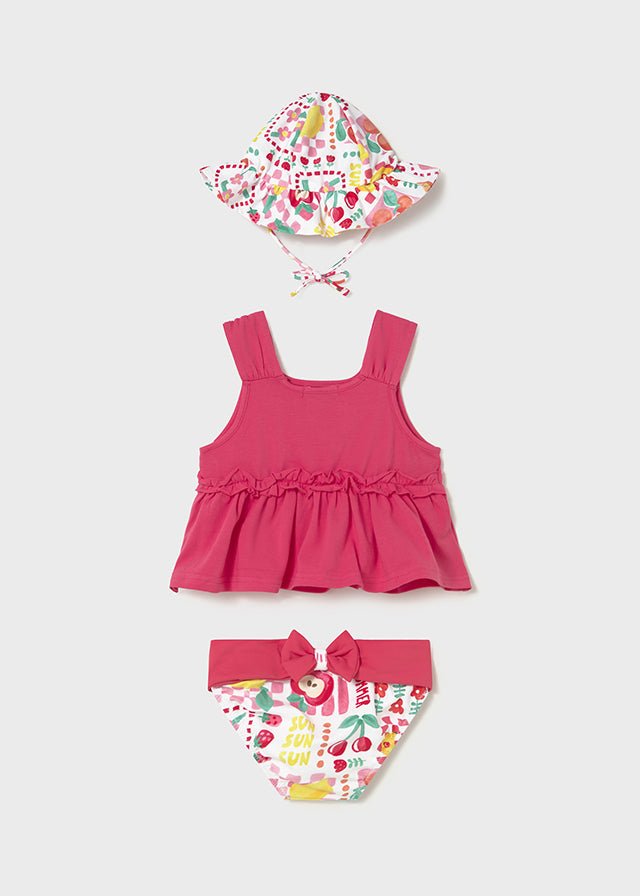Completo Mare Cotone Rosa 1654/14 corredino e abbigliamento neonato | NANU' BABY