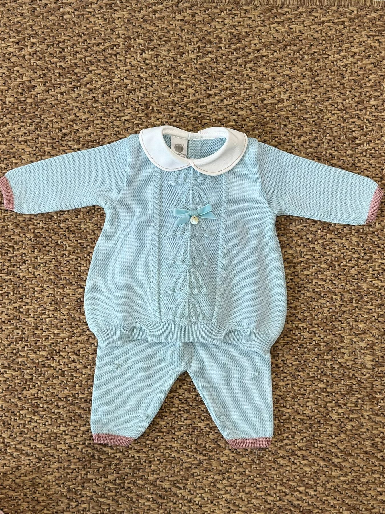 Completo nascita Campanelle e fiocco in velluto Neonata VERDE IG1519 corredino e abbigliamento neonato | NANU' BABY