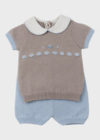 Completo Nascita Corto Sabbia 577/S corredino e abbigliamento neonato | NANU' BABY