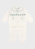 Completo Nascita Cotone Bianco Verde corredino e abbigliamento neonato | NANU' BABY