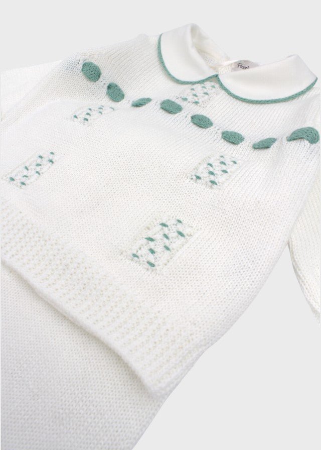 Completo Nascita Cotone Bianco Verde corredino e abbigliamento neonato | NANU' BABY