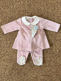 Completo nascita fantasia floreale Neonata MARSALA IG1516 corredino e abbigliamento neonato | NANU' BABY