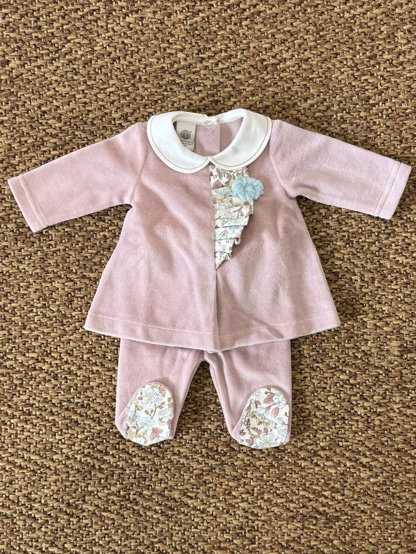 Completo nascita fantasia floreale Neonata MARSALA IG1516 corredino e abbigliamento neonato | NANU' BABY