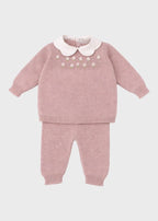 Completo Nascita Fiorellini Ricamati TERESA Rosa corredino e abbigliamento neonato | NANU' BABY