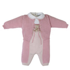 Completo Nascita Neonata Lana Vergine 100% Rosa Mongolfiera IN5731/R corredino e abbigliamento neonato | NANU' BABY