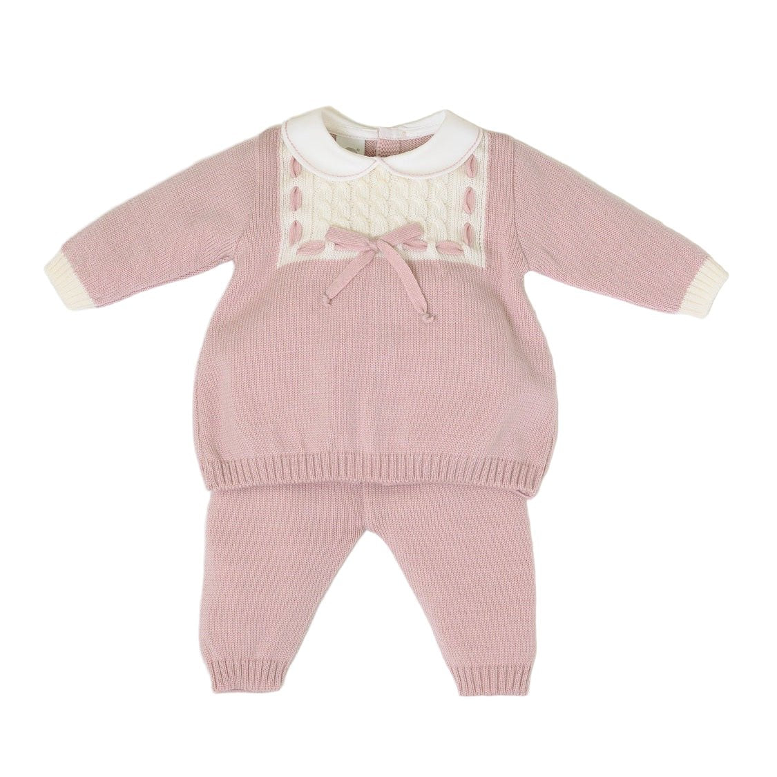Completo Nascita Neonata Lana Vergine Marsala Vaniglia - MARLÙ IN6819/R corredino e abbigliamento neonato | NANU' BABY