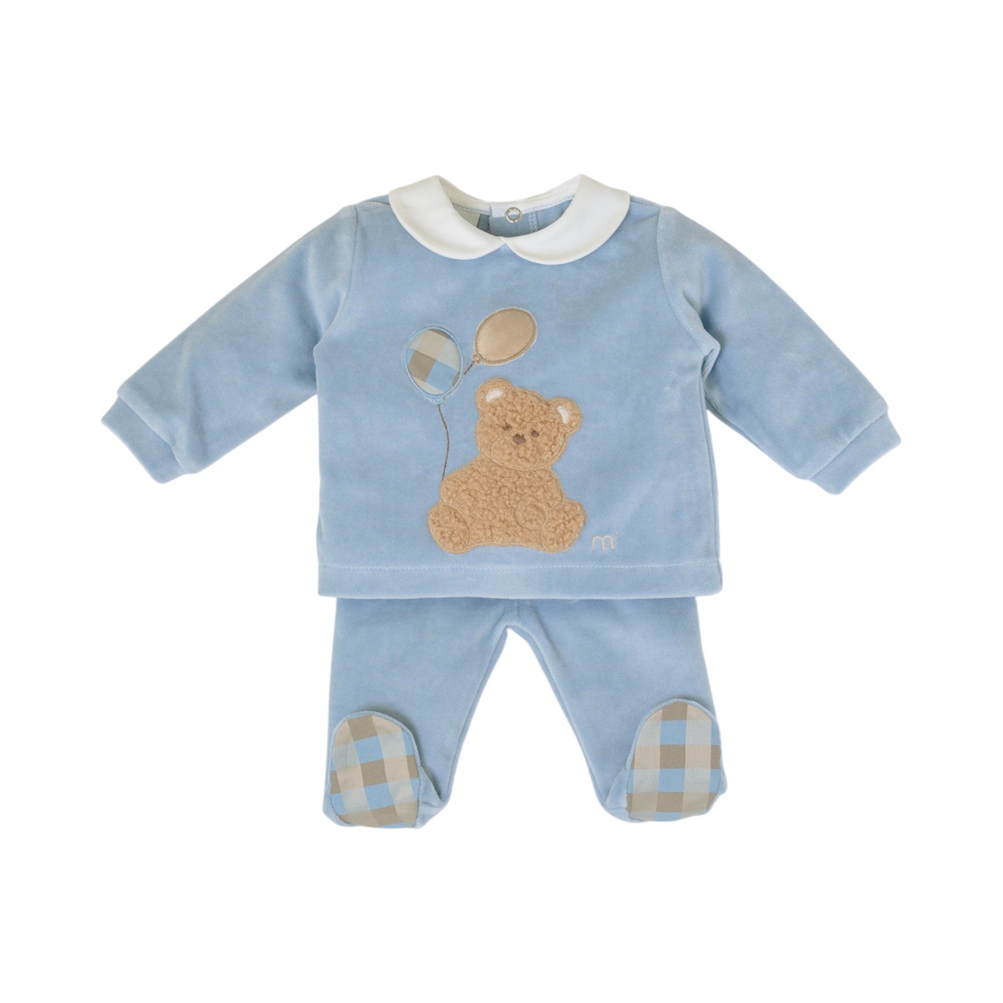 Completo Nascita Neonato Ciniglia 100% Cielo Orsetto Palloncini IN7051/C corredino e abbigliamento neonato | NANU' BABY