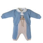 Completo Nascita Neonato Lana Vergine 100% Cielo Mongolfiera IN5731/C corredino e abbigliamento neonato | NANU' BABY