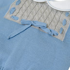 Completo Nascita Neonato Lana Vergine 100% Cielo Polvere Grigio Melange IN6850/C corredino e abbigliamento neonato | NANU' BABY