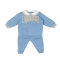 Completo Nascita Neonato Lana Vergine 100% Cielo Polvere Grigio Melange IN6850/C corredino e abbigliamento neonato | NANU' BABY