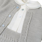 Completo Nascita Neonato Lana Vergine 100% Grigio IN6860/G corredino e abbigliamento neonato | NANU' BABY