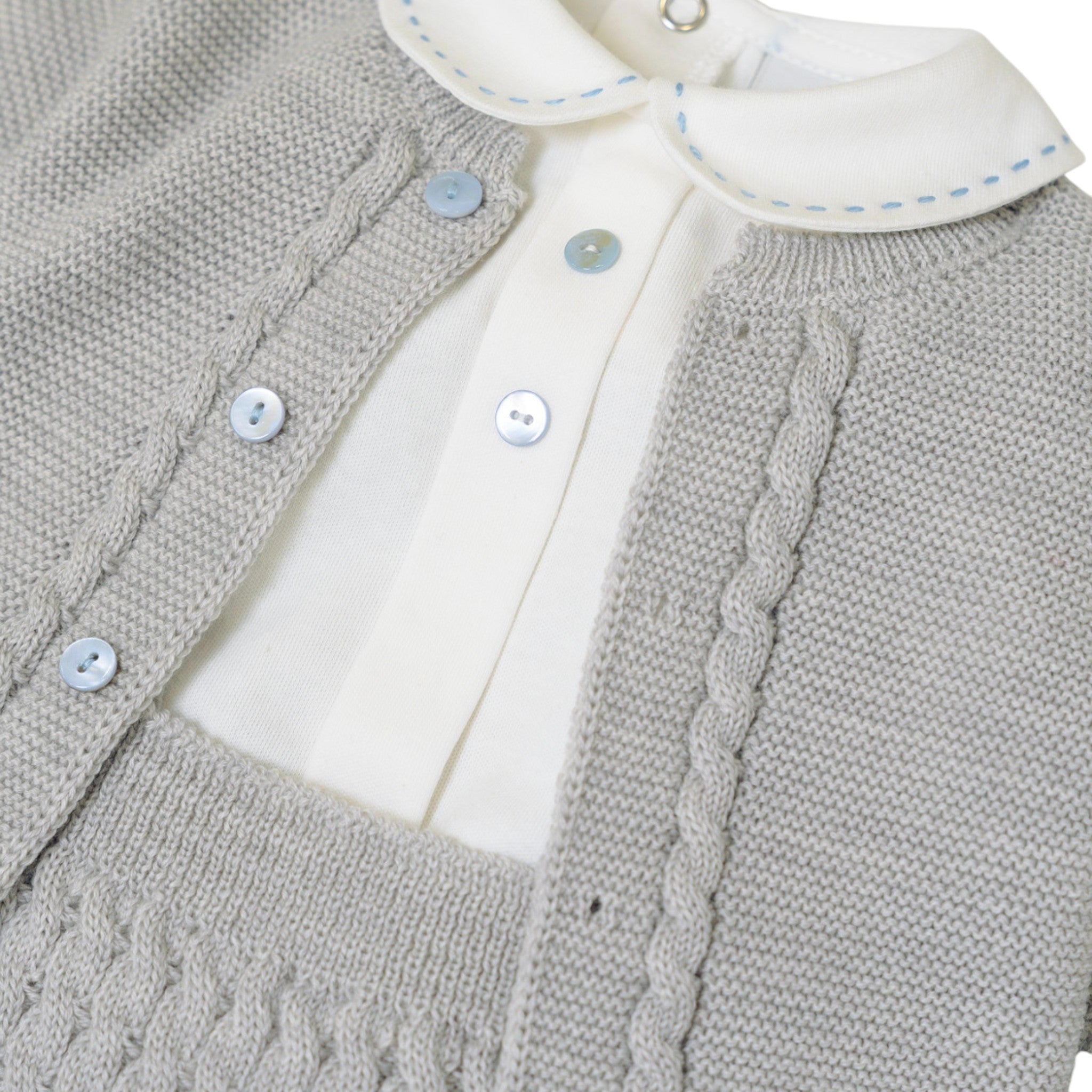 Completo Nascita Neonato Lana Vergine 100% Grigio IN6860/G corredino e abbigliamento neonato | NANU' BABY