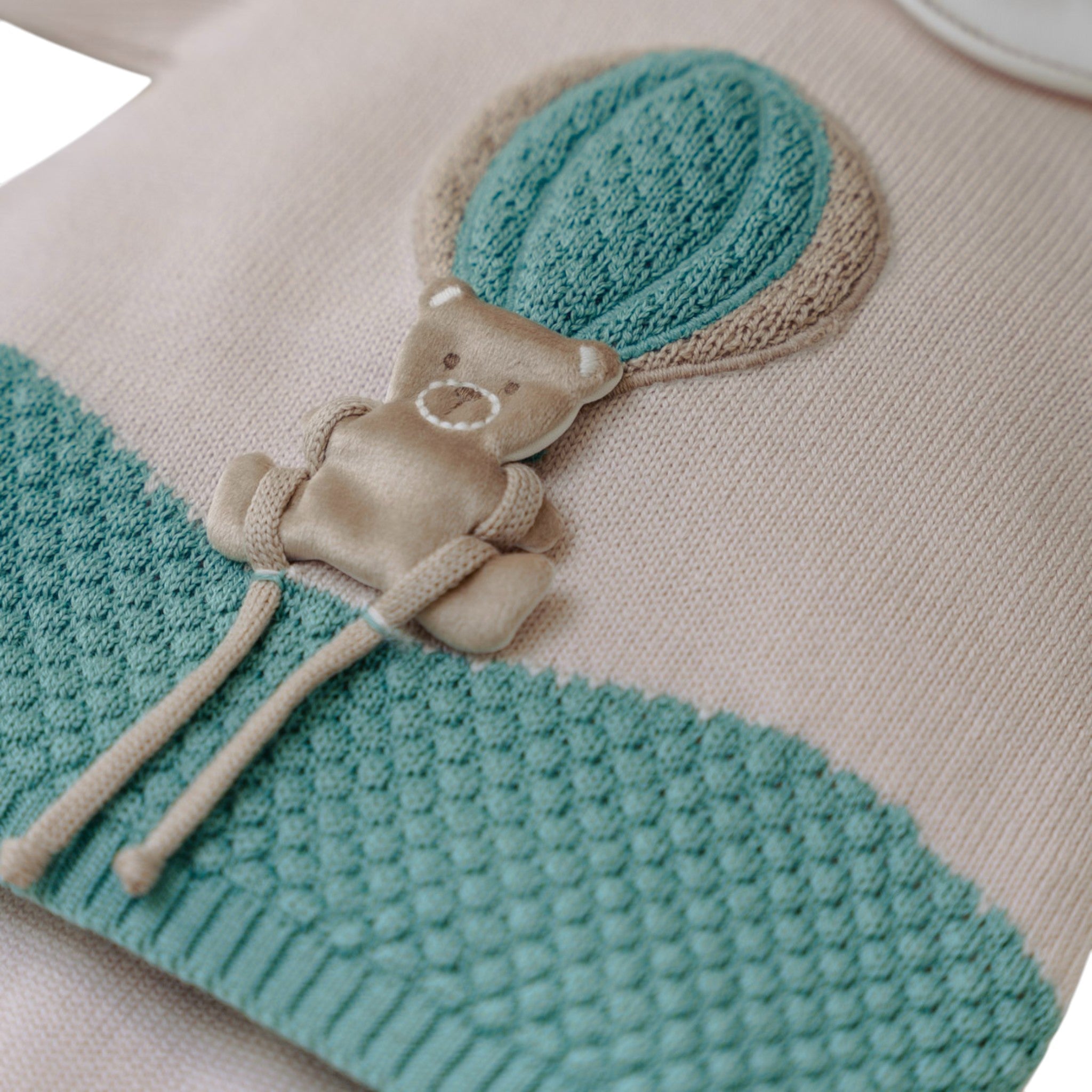 Completo Nascita Neonato Lana Vergine 100% Natural Mongolfiera IN5719/V corredino e abbigliamento neonato | NANU' BABY