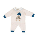 Completo Nascita Neonato Lana Vergine 100% Natural Zaffiro Orsetto Berretto IN7150/Z corredino e abbigliamento neonato | NANU' BABY