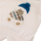 Completo Nascita Neonato Lana Vergine 100% Natural Zaffiro Orsetto Berretto IN7150/Z corredino e abbigliamento neonato | NANU' BABY
