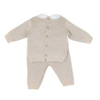 Completo Nascita Neonato Lana Vergine 100% Tortora Cielo Polvere IN5150/C corredino e abbigliamento neonato | NANU' BABY