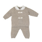 Completo Nascita Neonato Lana Vergine 100% Tortora IN6350 corredino e abbigliamento neonato | NANU' BABY