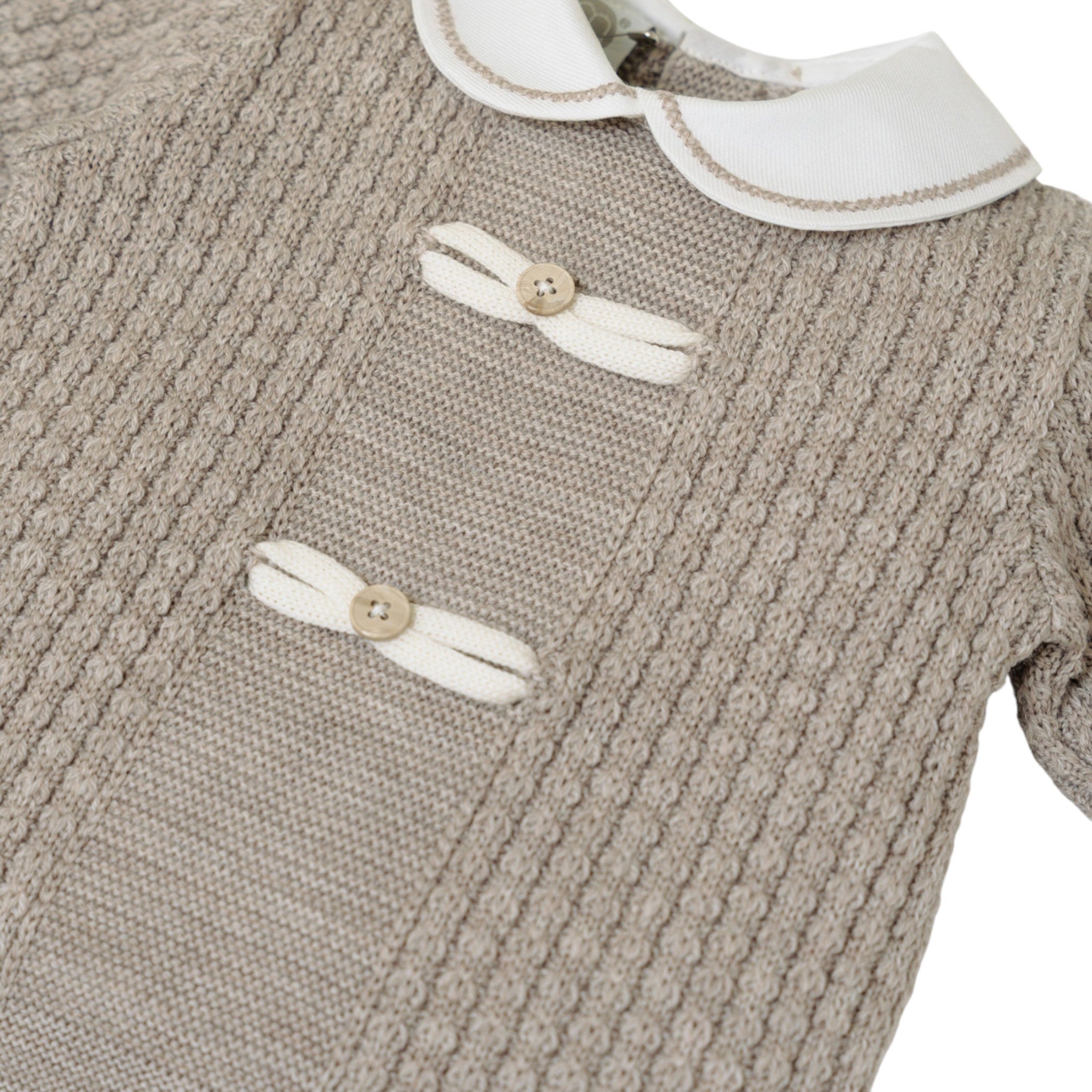 Completo Nascita Neonato Lana Vergine 100% Tortora IN6350 corredino e abbigliamento neonato | NANU' BABY