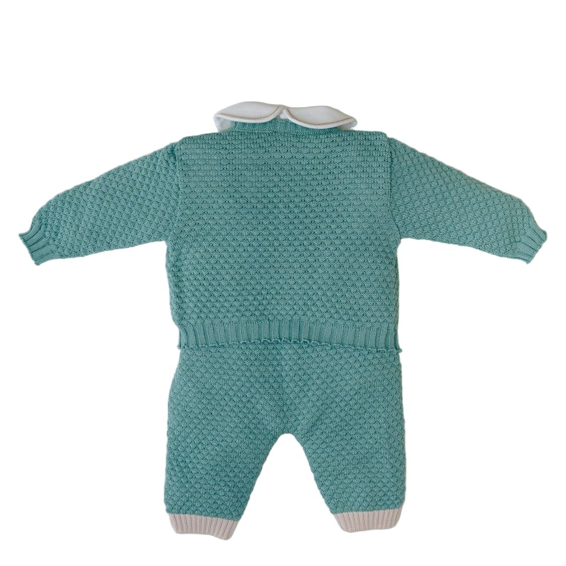 Completo Nascita Neonato Lana Vergine 100% Verde Mongolfiera IN5731/V corredino e abbigliamento neonato | NANU' BABY