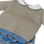 Completo Nascita Tortora Azzurro Pura Lana BABY LORD 523/A corredino e abbigliamento neonato | NANU' BABY