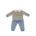 Completo Nascita Tortora Azzurro Pura Lana BABY LORD 523/A corredino e abbigliamento neonato | NANU' BABY
