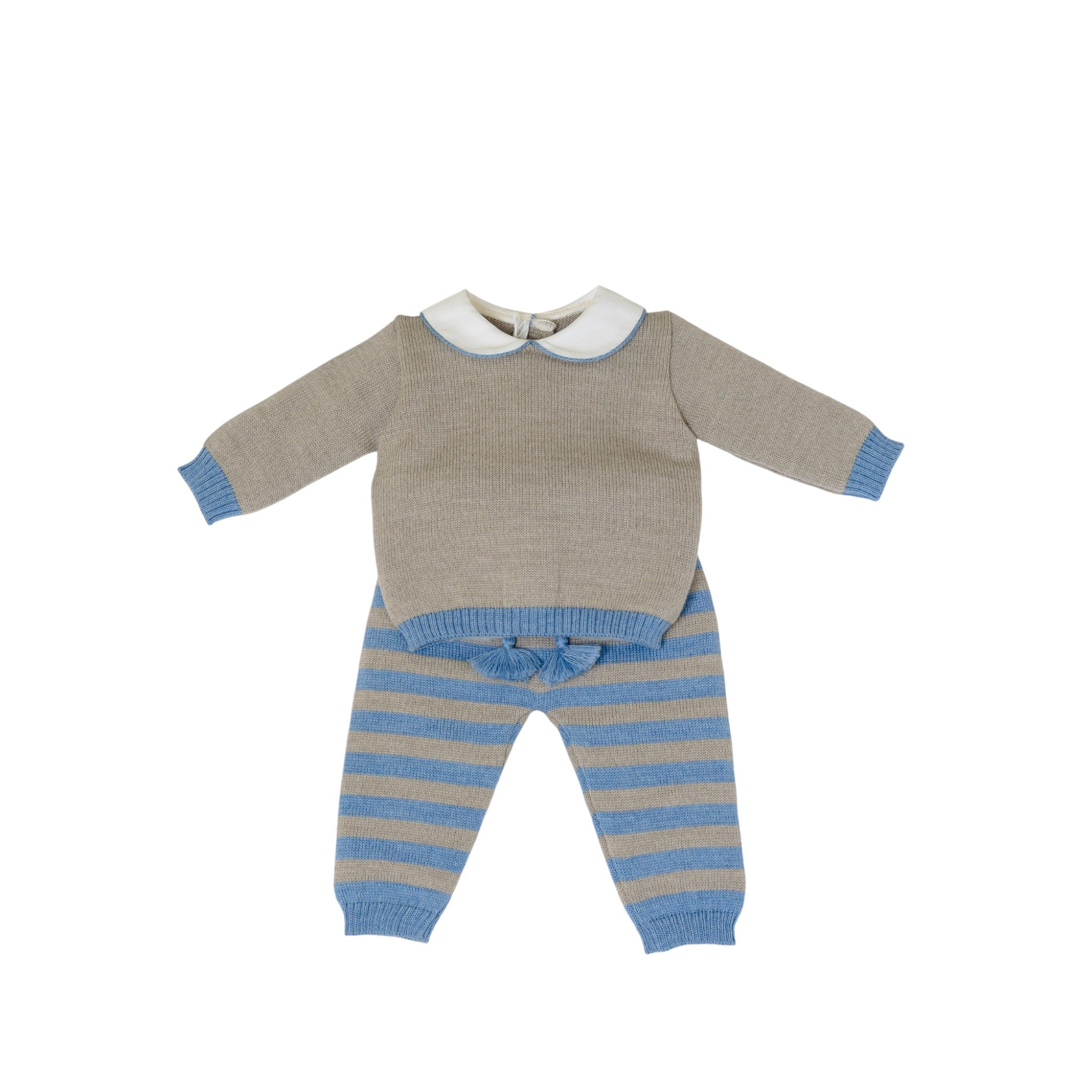 Completo Nascita Tortora Azzurro Pura Lana BABY LORD 523/A corredino e abbigliamento neonato | NANU' BABY