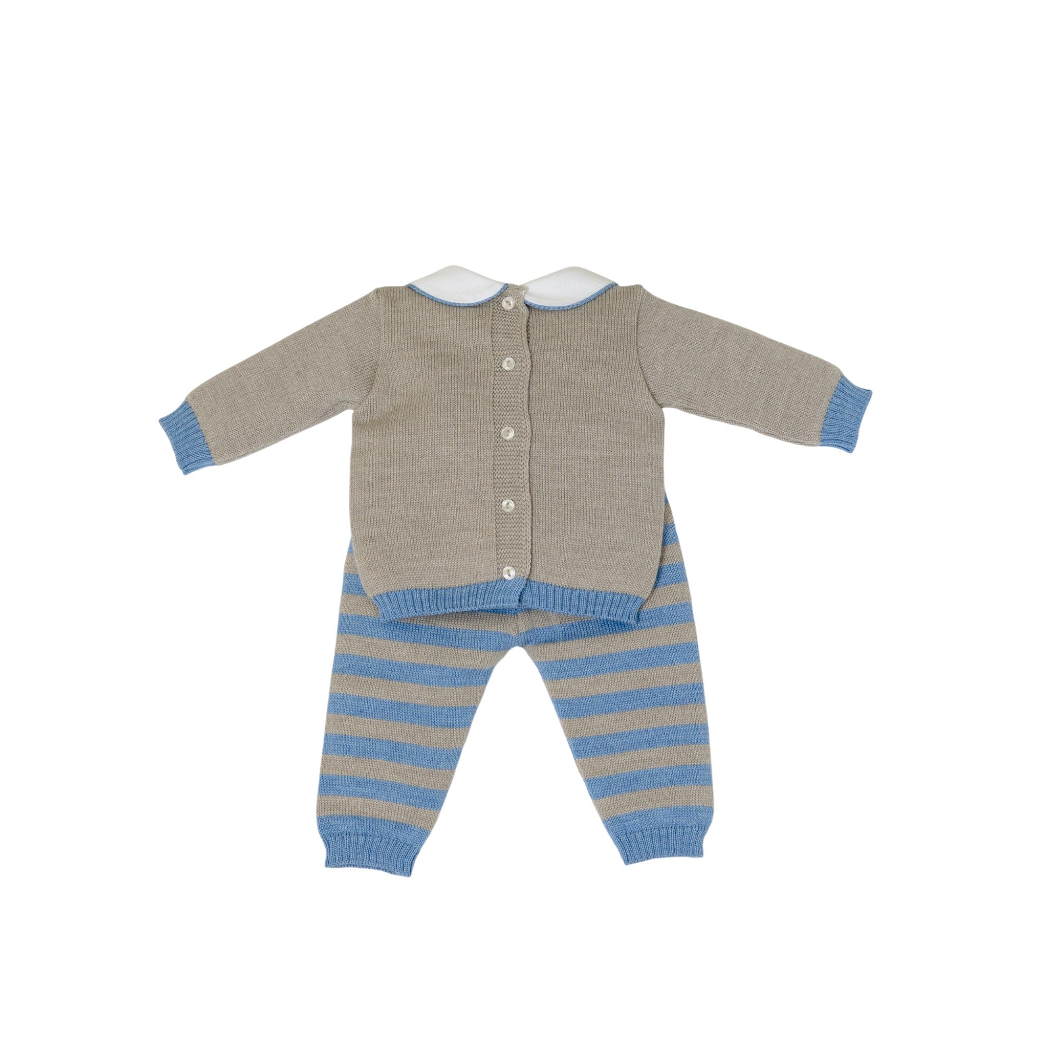 Completo Nascita Tortora Azzurro Pura Lana BABY LORD 523/A corredino e abbigliamento neonato | NANU' BABY