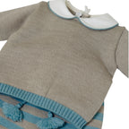 Completo Nascita Verde Righe Pura Lana BABY LORD 523 corredino e abbigliamento neonato | NANU' BABY