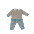Completo Nascita Verde Righe Pura Lana BABY LORD 523 corredino e abbigliamento neonato | NANU' BABY