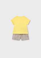 Completo Pantaloncini Maglia Giallo 1284/52 corredino e abbigliamento neonato | NANU' BABY