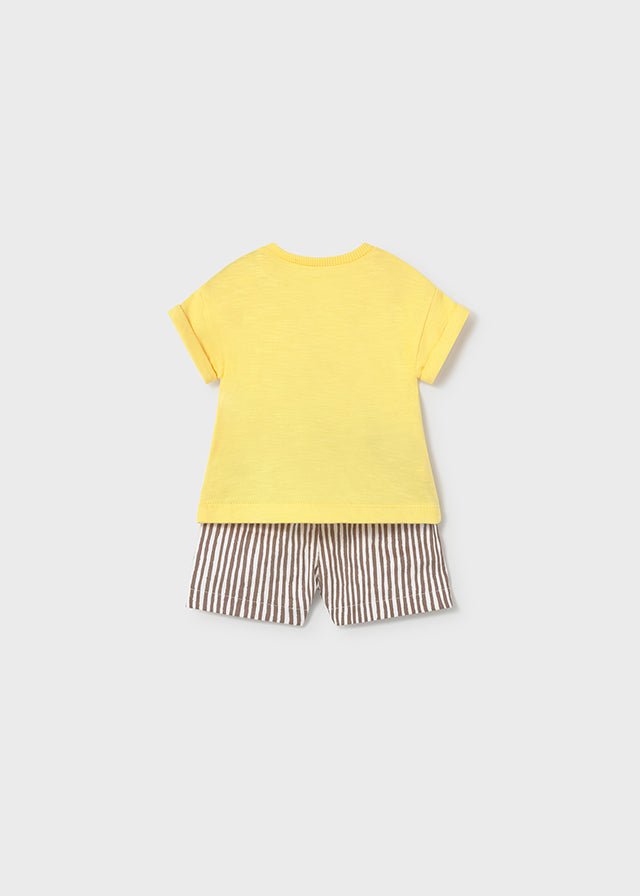 Completo Pantaloncini Maglia Giallo 1284/52 corredino e abbigliamento neonato | NANU' BABY