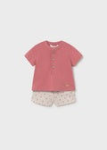 Completo Pantaloncini Polo Arancione 1281/48 corredino e abbigliamento neonato | NANU' BABY