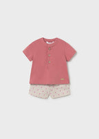 Completo Pantaloncini Polo Arancione 1281/48 corredino e abbigliamento neonato | NANU' BABY