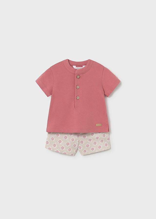 Completo Pantaloncini Polo Arancione 1281/48 corredino e abbigliamento neonato | NANU' BABY