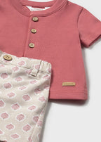 Completo Pantaloncini Polo Arancione 1281/48 corredino e abbigliamento neonato | NANU' BABY