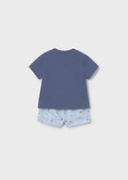 Completo Pantaloncini Polo Blu 1281/47 corredino e abbigliamento neonato | NANU' BABY