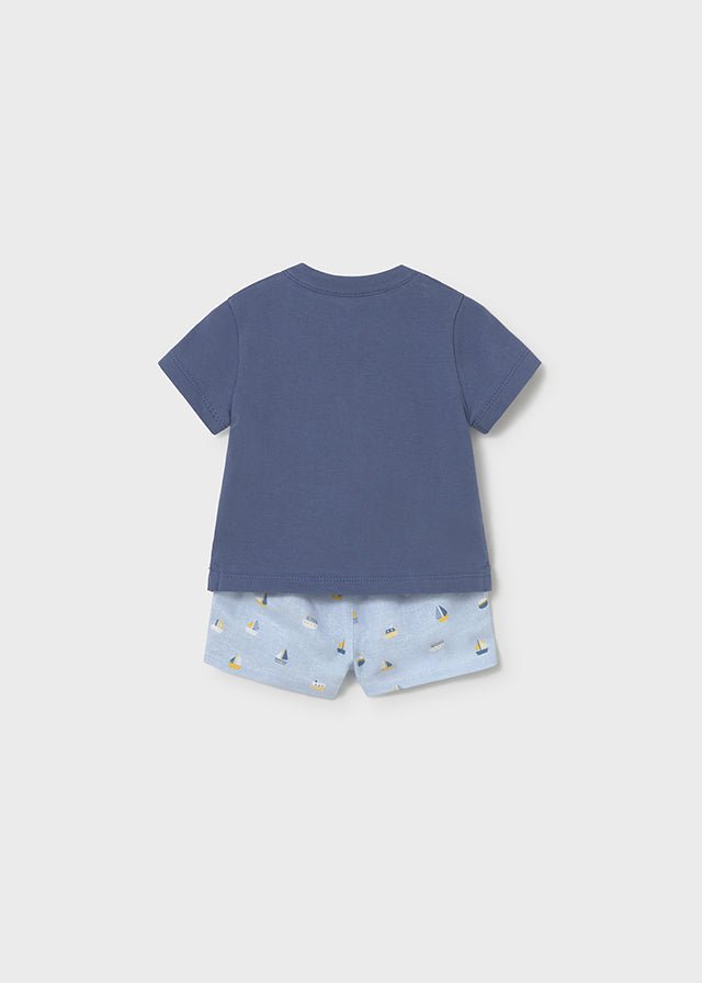 Completo Pantaloncini Polo Blu 1281/47 corredino e abbigliamento neonato | NANU' BABY