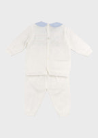 Completo Punto Smock Fiocchetti EK6550/C corredino e abbigliamento neonato | NANU' BABY