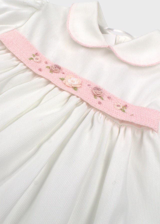 Completo Rigatino Ricamo Rococo' LULÙ/3132 corredino e abbigliamento neonato | NANU' BABY