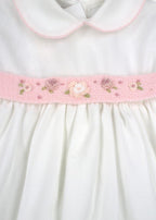 Completo Rigatino Ricamo Rococo' LULÙ/3132 corredino e abbigliamento neonato | NANU' BABY