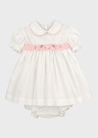 Completo Rigatino Ricamo Rococo' LULÙ/3132 corredino e abbigliamento neonato | NANU' BABY
