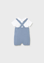 Completo Salopette Body Turchese 1609/68 corredino e abbigliamento neonato | NANU' BABY
