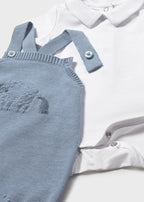 Completo Salopette Body Turchese 1609/68 corredino e abbigliamento neonato | NANU' BABY